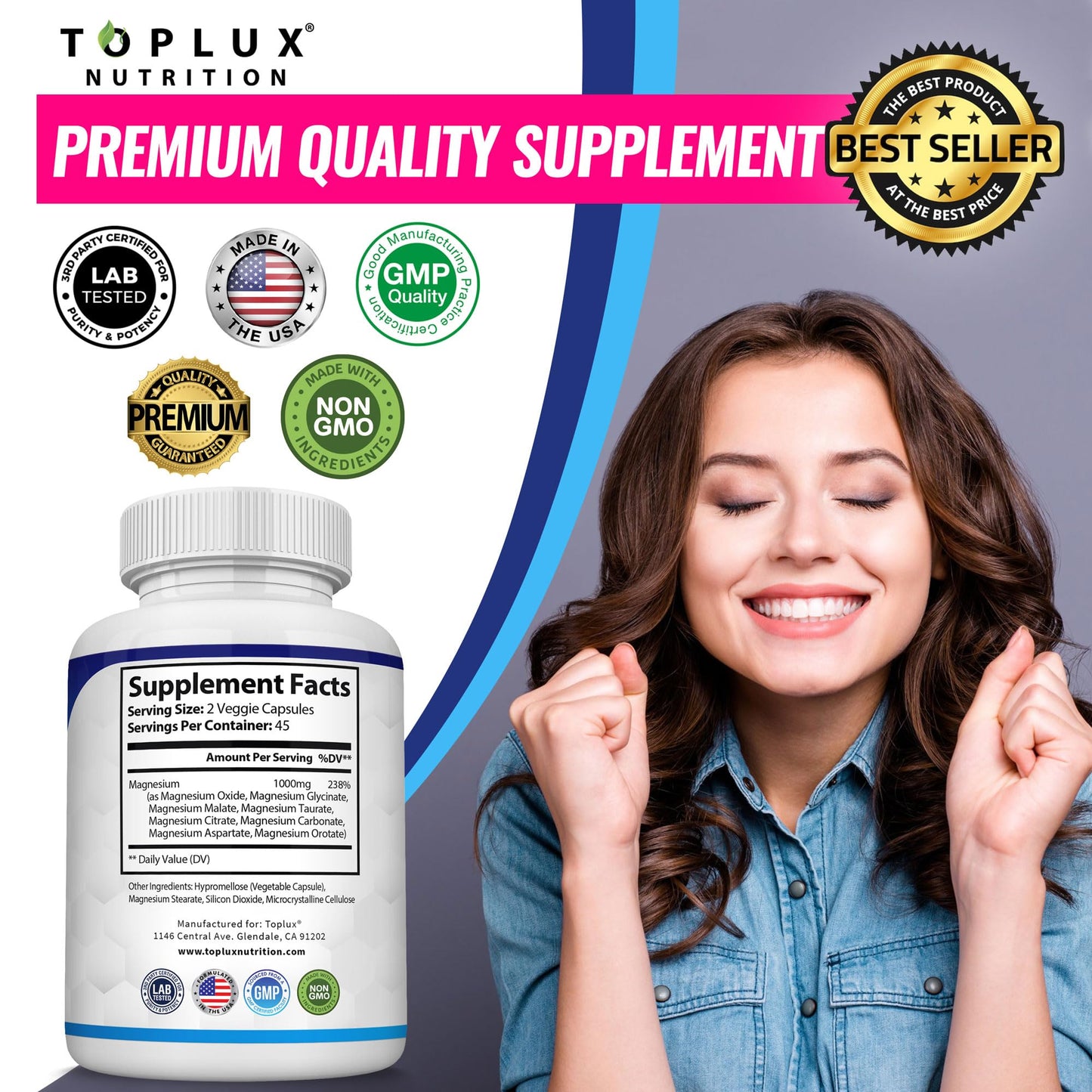 Magnesium Complex 8 en 1 – Sueño Profundo, Recuperación Muscular y Bienestar Total